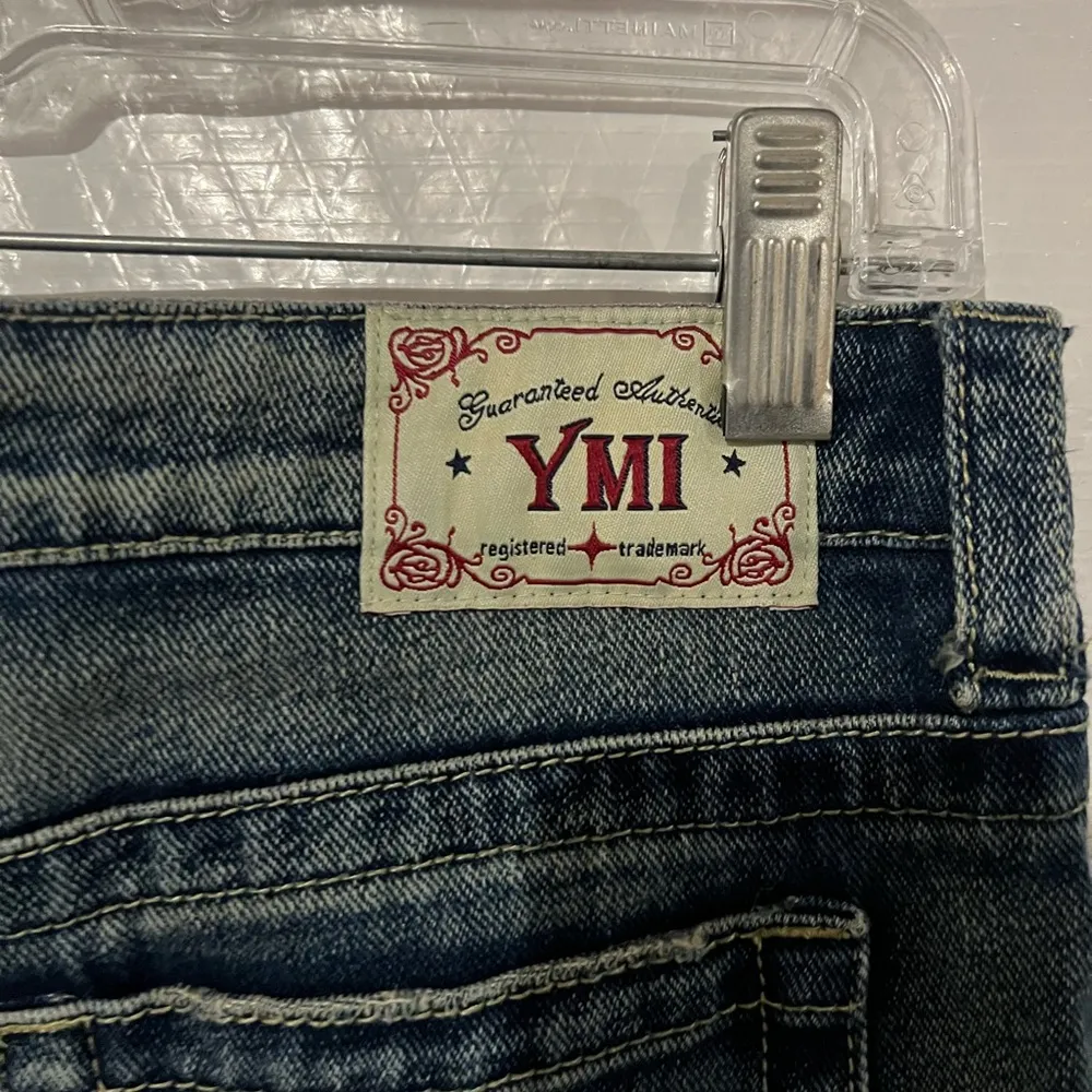 YMI Blue Distressed Denim Low Rise Jeans Size 9 - Image 8