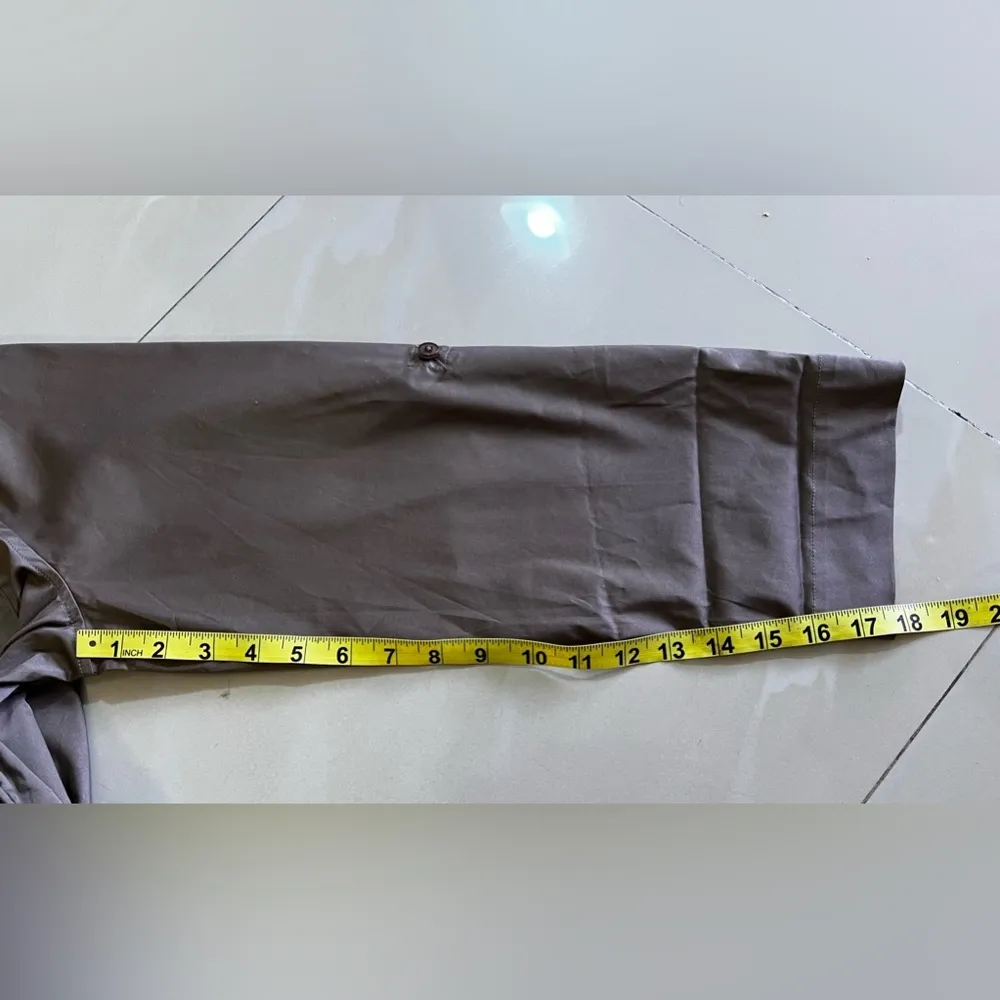 CHICO’S Dark Olive Green Women’s Plus Size 3 Blouse  Button Can Be Worn Folded - Image 10