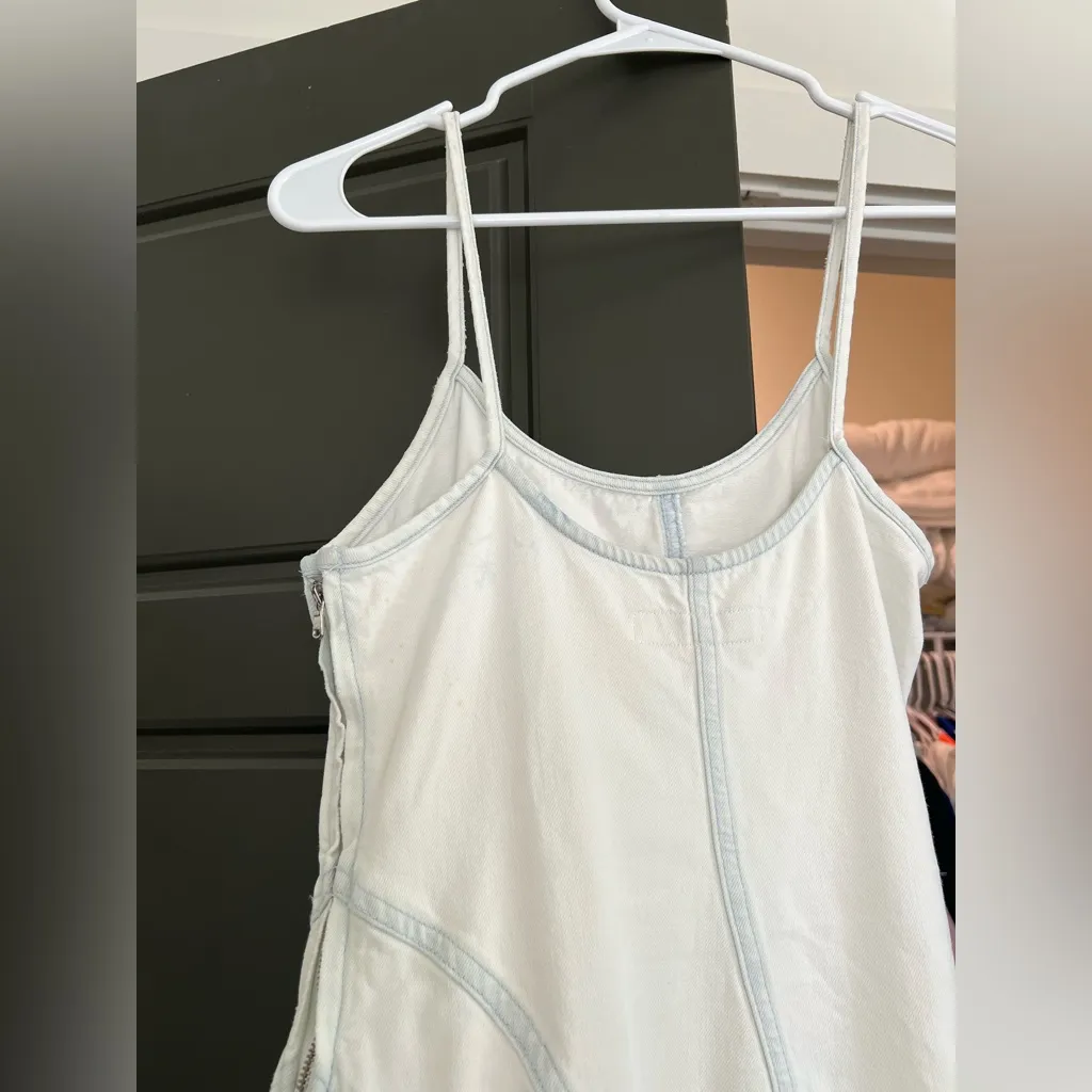 Zara White Denim Dress - Image 4
