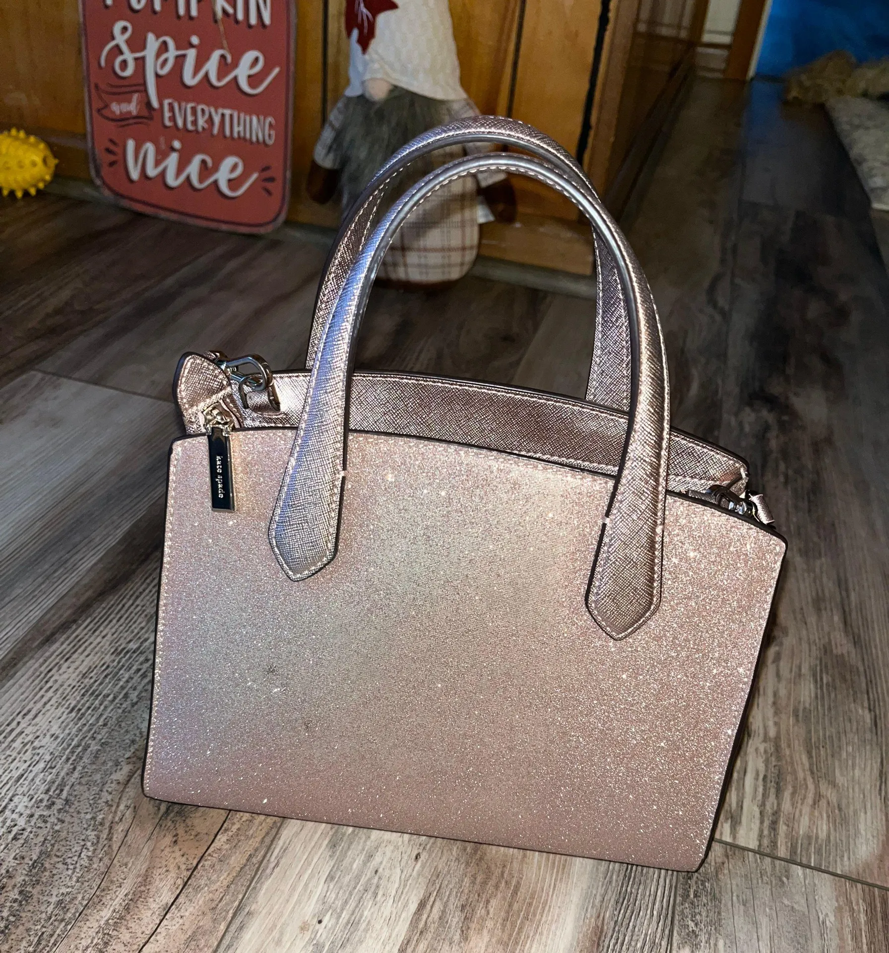 Rose Gold Glitter Purse - Image 2
