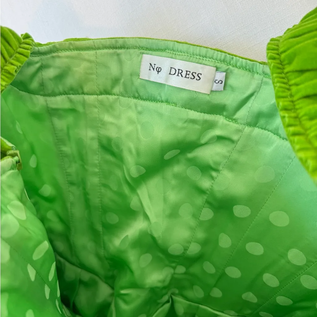 Green Velvet Dress - Image 6