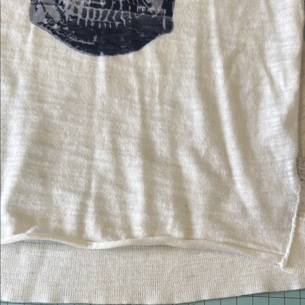 Skull cashmere White Tank Top with Skull Print - Image 6