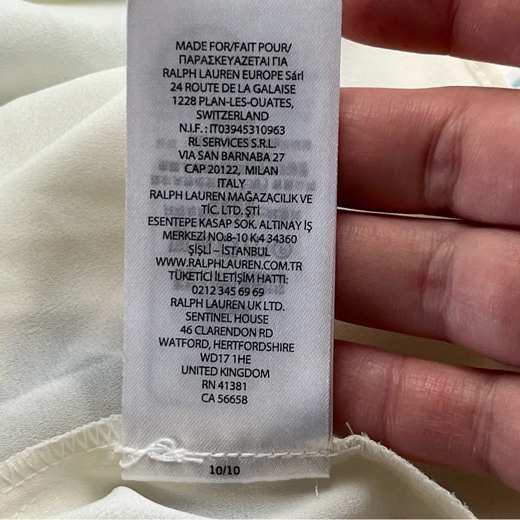 Lauren Ralph Lauren Women's Belted Tiered Floral Gown Blue White SZ 16 NEW *FLAW - Image 7