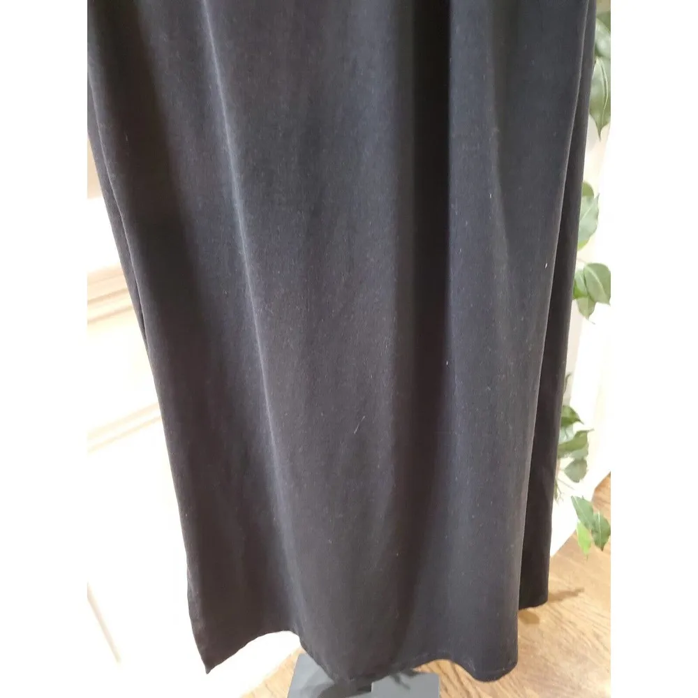 Poof New York Women's Black Cotton Halter Neck Sleeveless Long Maxi Dress Small - Image 4