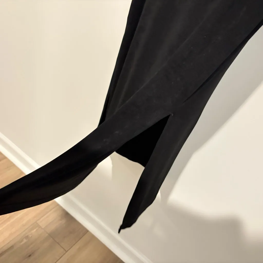 Chico’s Travelers Short Sleeve Elegant Maxi Dress black size 0 (4/6) - Image 5