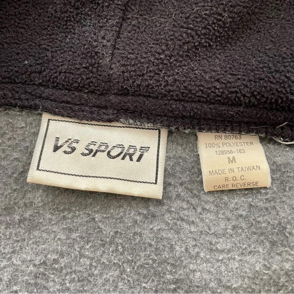 VS SPORT gray fleece drawstring hoodie jacket, size M - Image 8