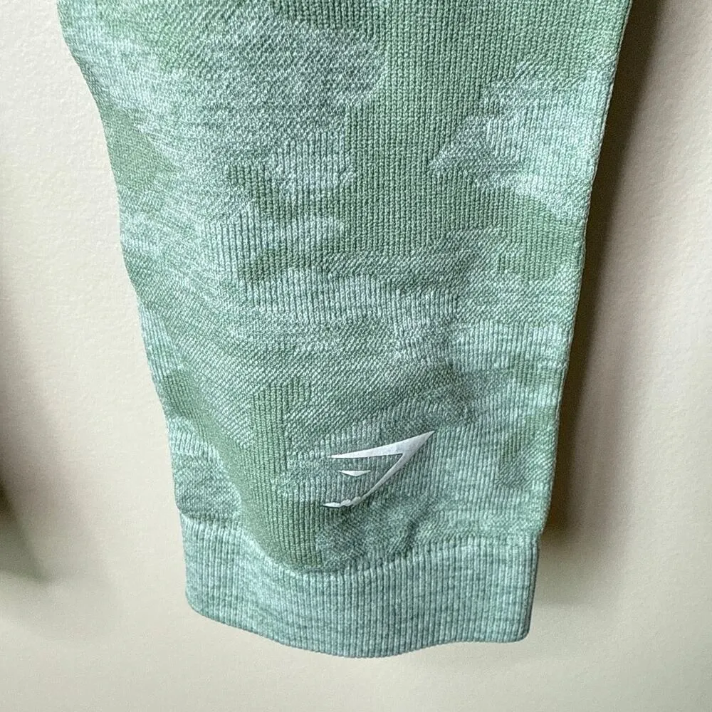 Gymshark Adapt Light Green Camo Seamless Leggings Size XS Athleisure Gym Workout - Image 5