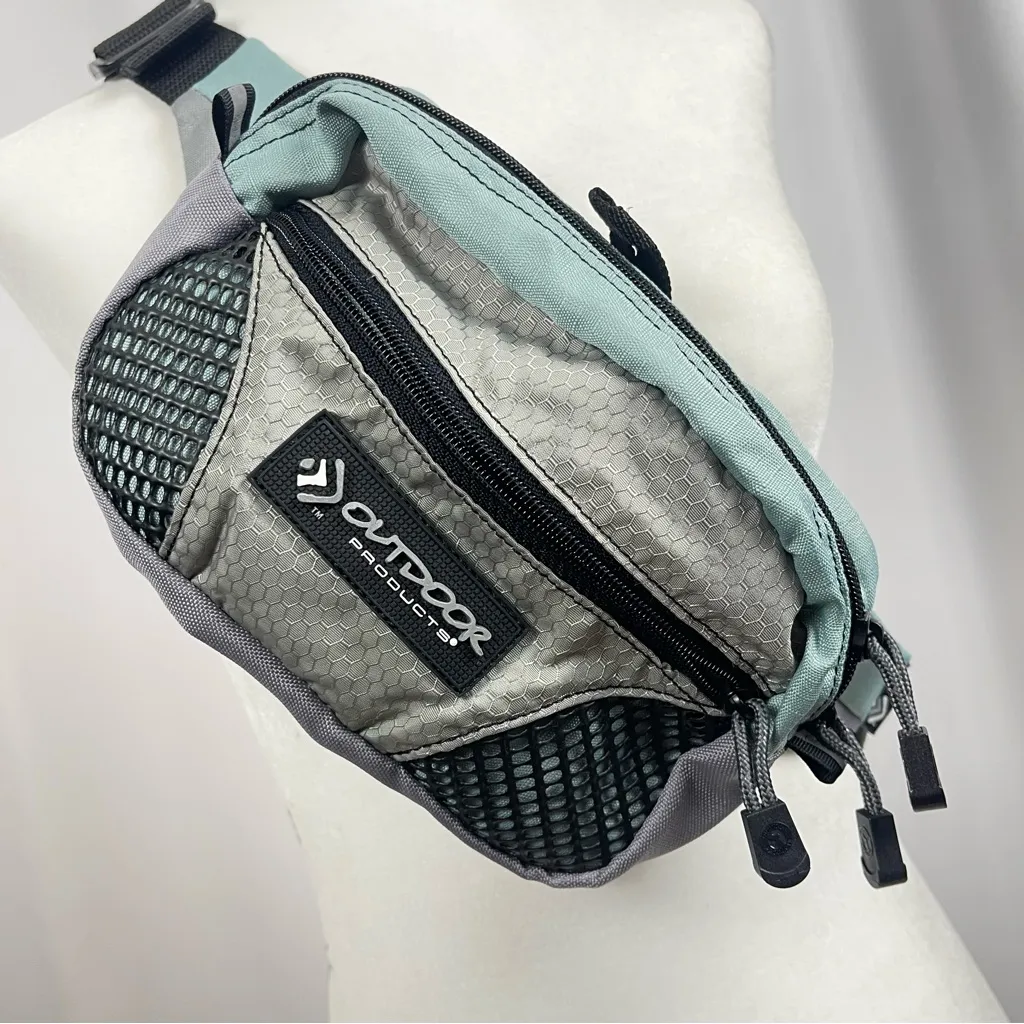 Outdoor Products Sport Travel Crossbody Belt Bag Hiking Vacation Camp Camping Gray - Image 2