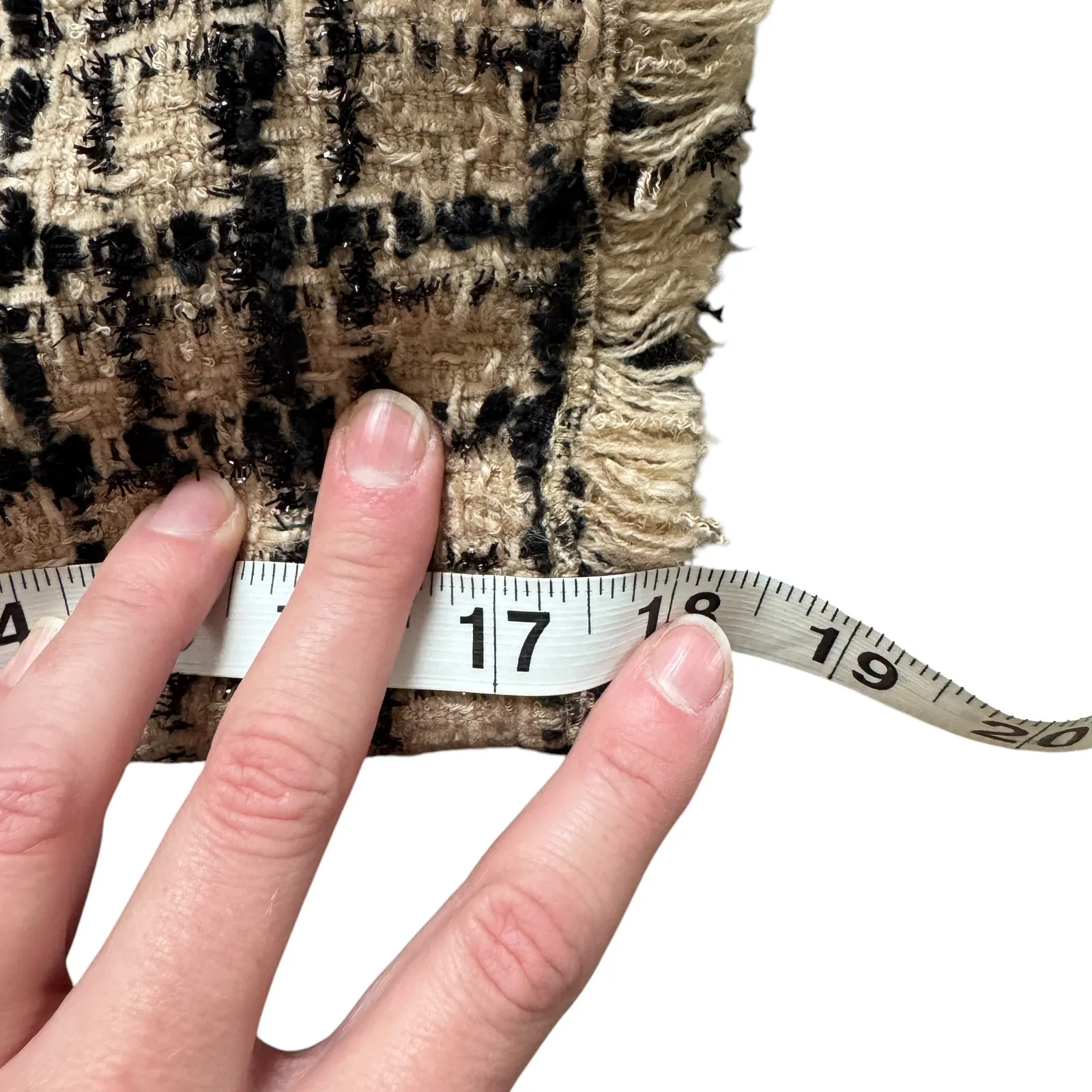 Kate Spade Tweed Coat Tan Black - Image 12