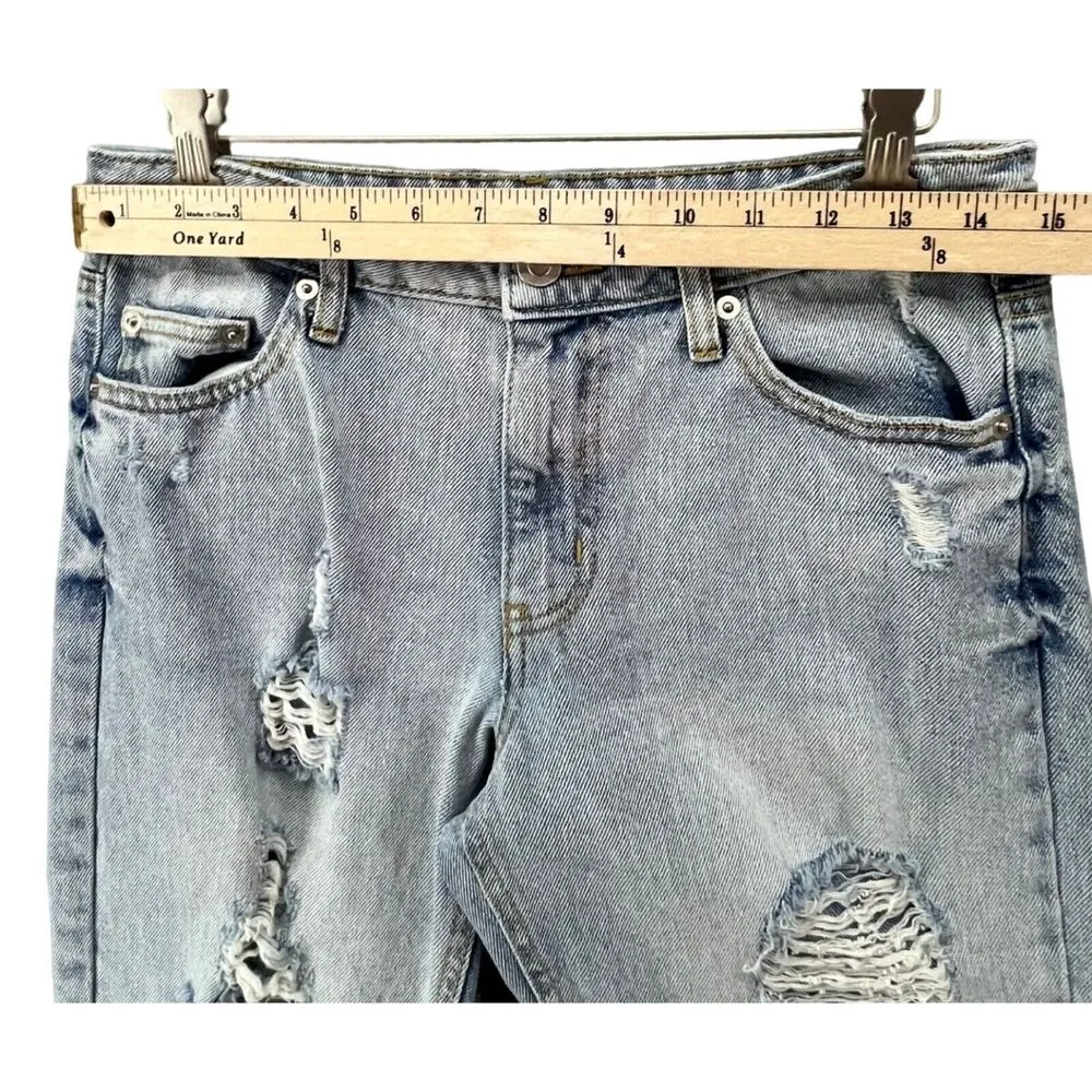 Anthropologie Avec Les Filles Jeans Womens 27 Blue Distressed High Waist Denim - Image 8