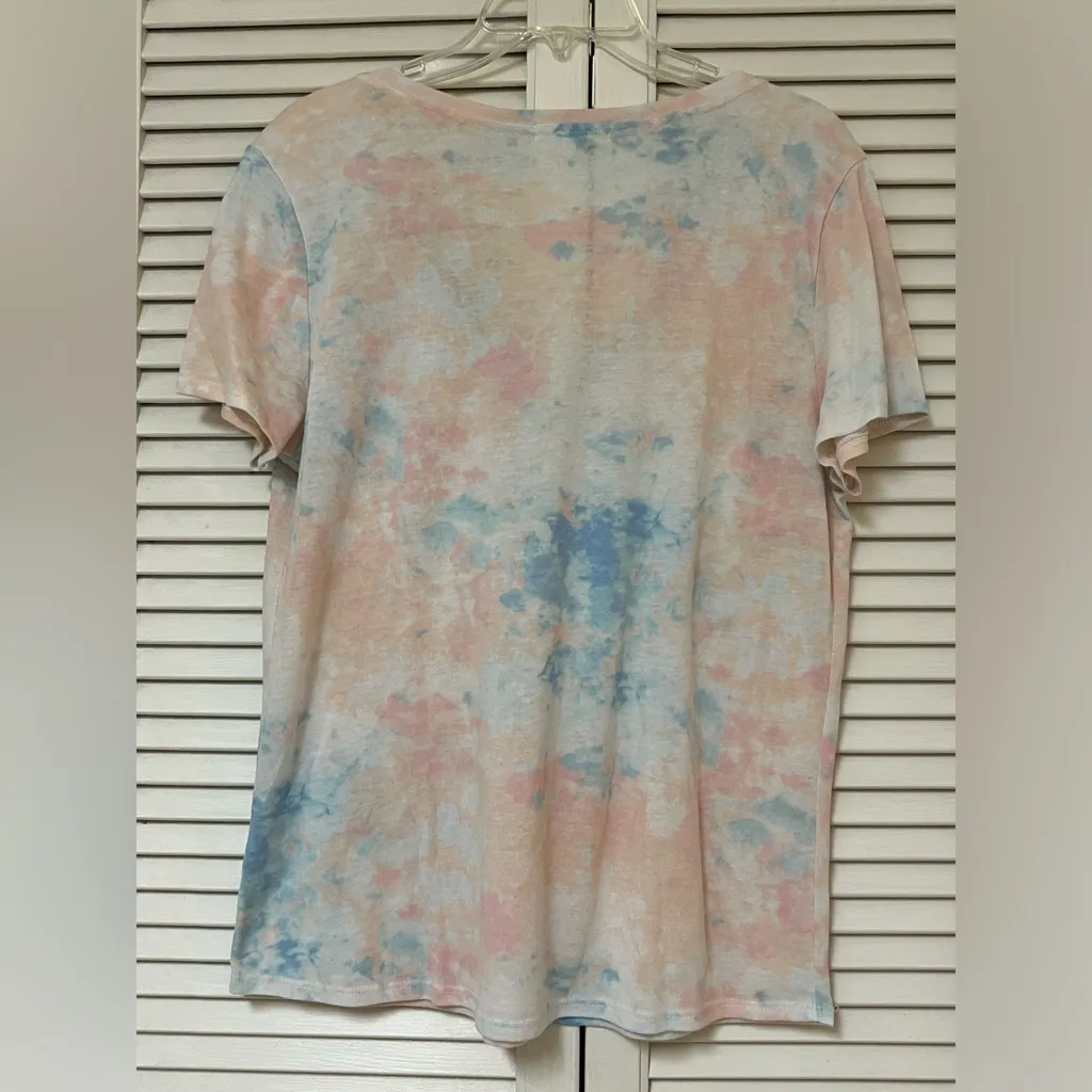 Socialite Orange and Blue Tie Dye Top - Size Large - VGUC - Image 2