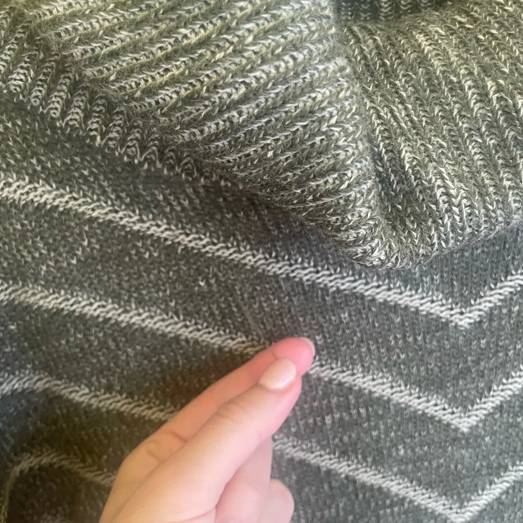 Olive green Patterned Women's Sweater - Image 3