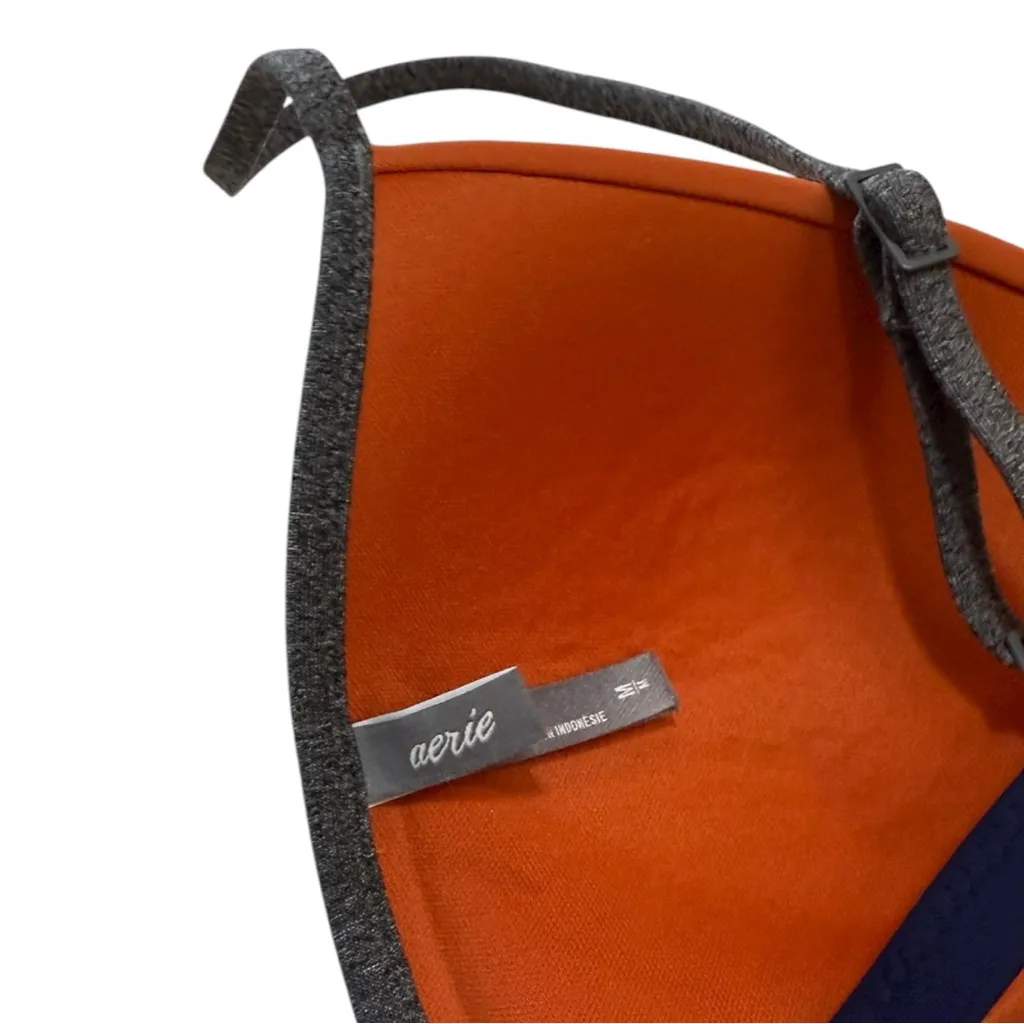 aerie Triangle Burnt Orange Multicolored Trim Bikini Set - Image 6