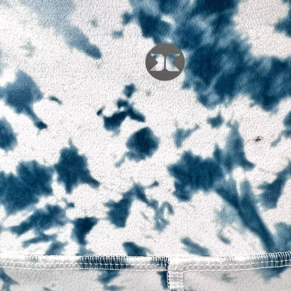 RBX high waist butter soft teal and white tie dye active leggings size large - Image 8