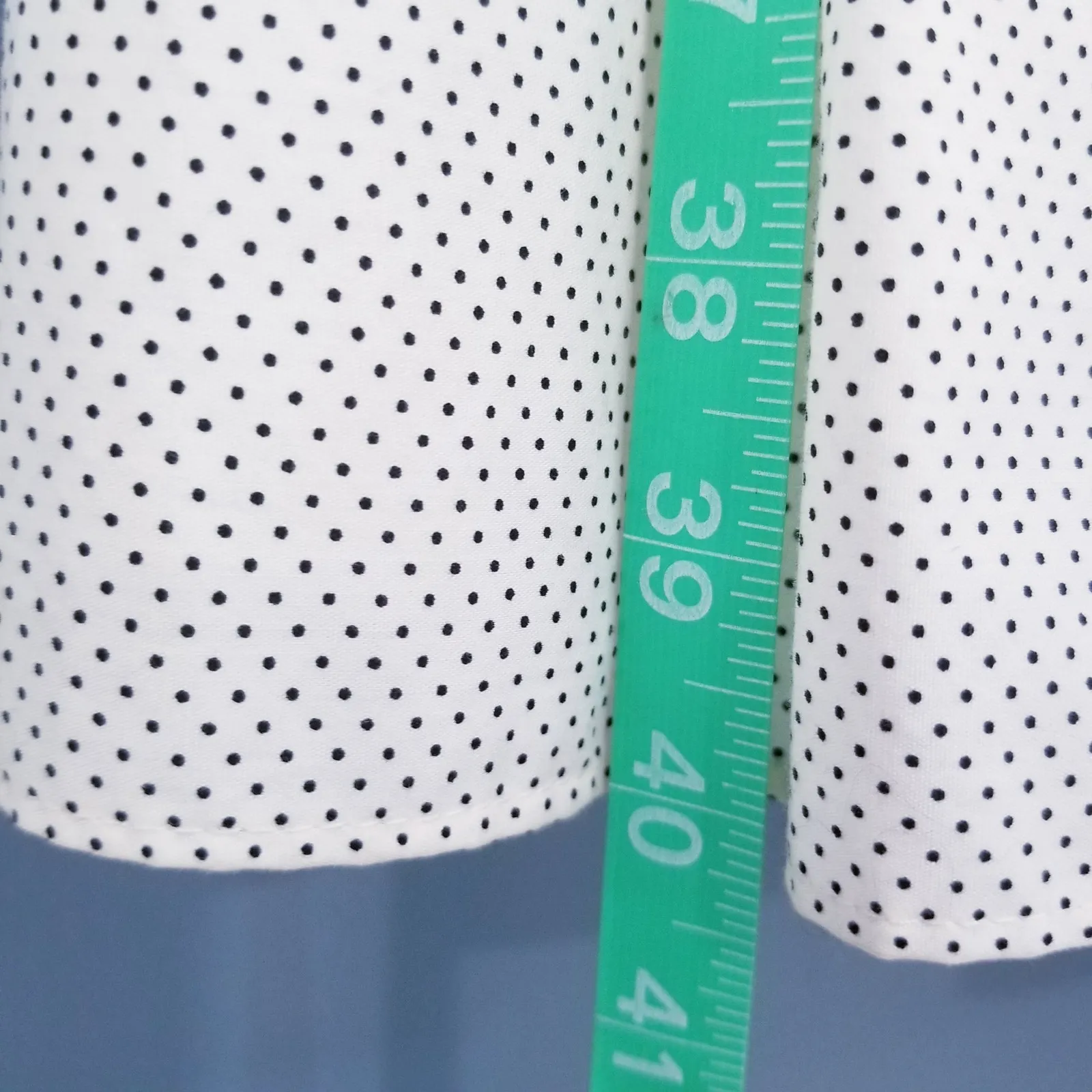 ABS by Allen Schwartz Polka Dots Pleated Fit & Flare Dress Pink Belted Bow White Size 8 - Image 7