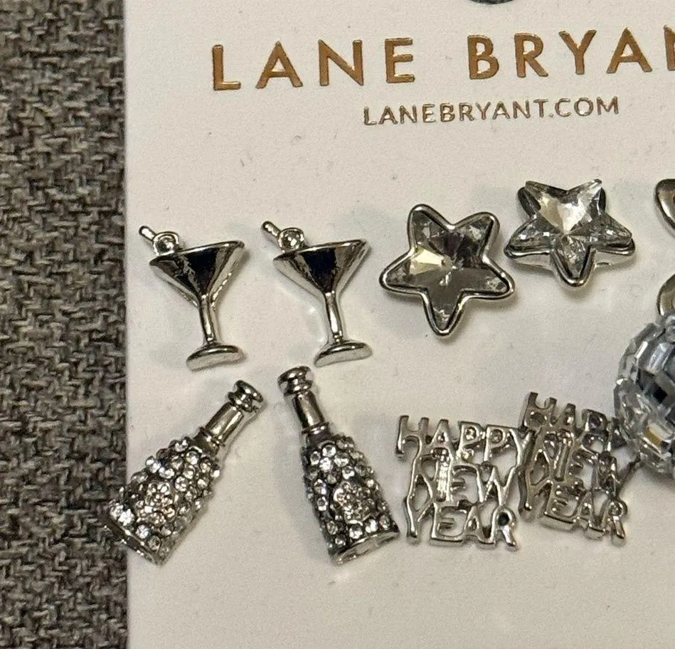 Lane Bryant New Years Whimsy 6-Pack Earrings Set - Image 2