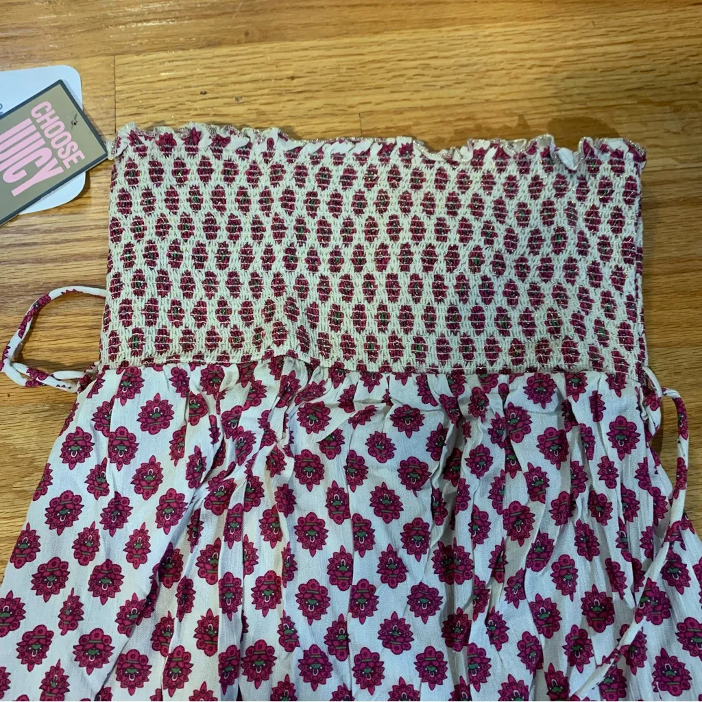 Juicy Couture Pam Gela Beach Royalty Martinique Long Smocked Dress Womens Medium - Image 7