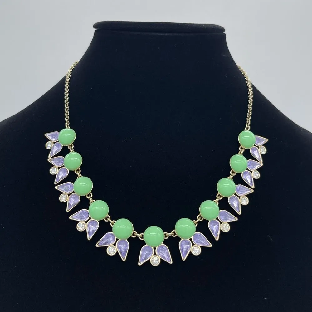 J. Crew Drop Crystal & BeadsNecklace Gold tone - Image 2