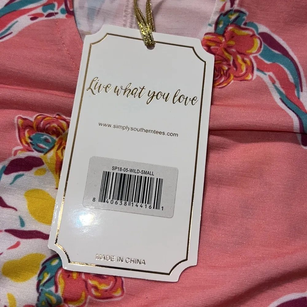 Simply Southern small sleeveless trapeze dress pink cow skulls purple tassels - Image 5