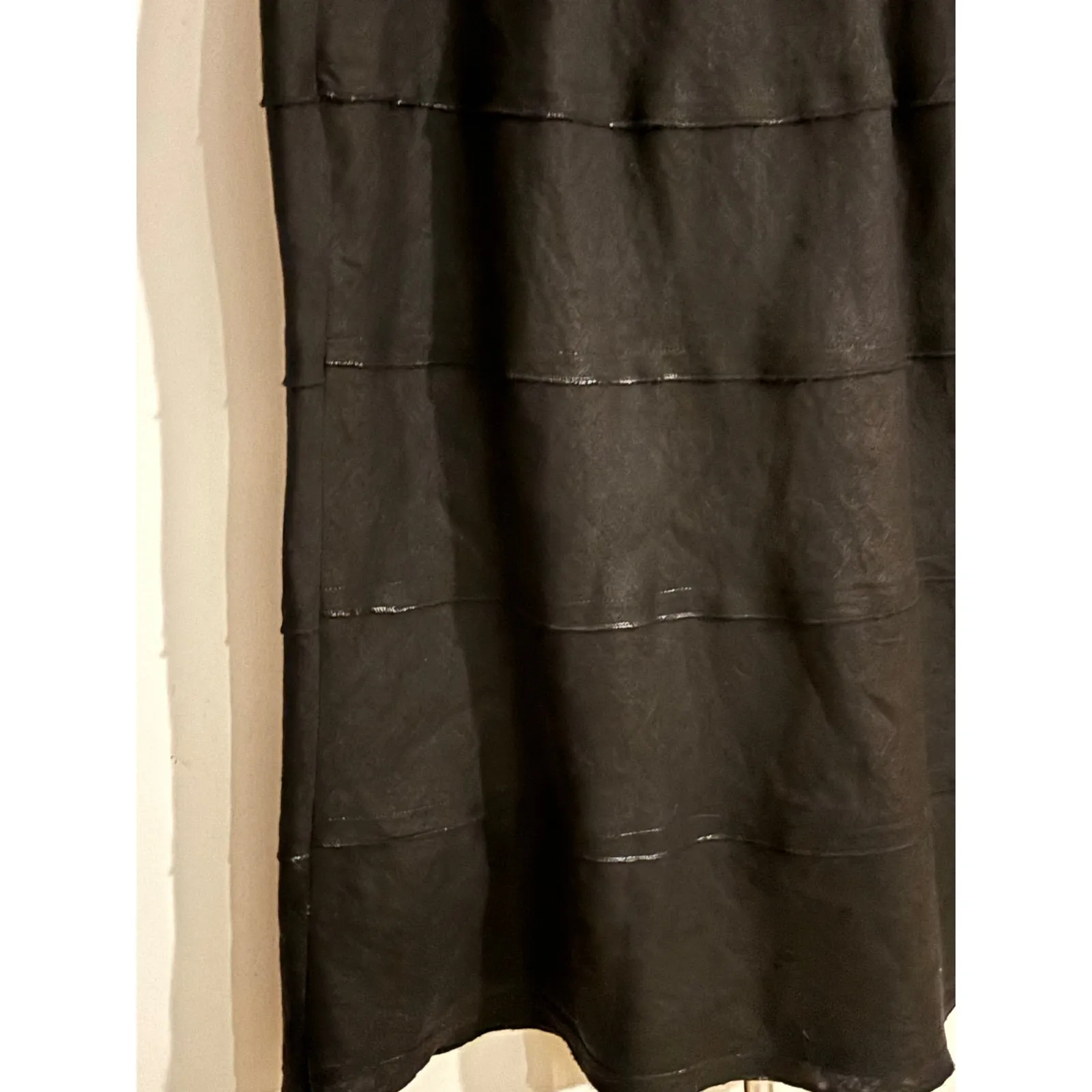 Soft Surroundings‎ Womens Black Tiered Skirt Petite Small PS Elastic Waist - Image 3