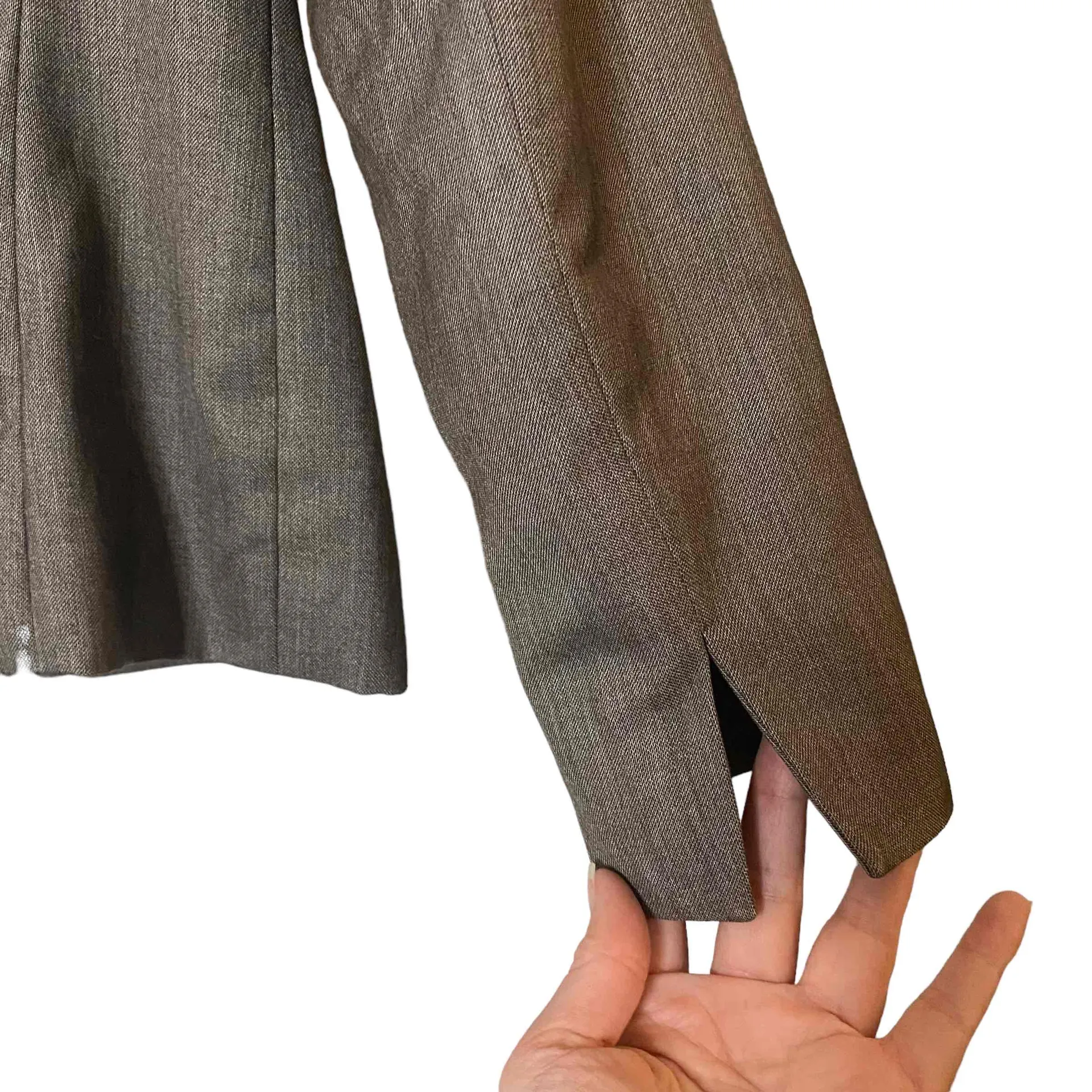 Le Suit Womens Brown Lined Pockets Button Up Classic Blazer Jacket Size‎ 8 - Image 7