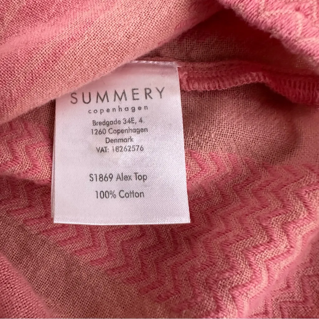 Summery Copenhagen Alex Top 100% Cotton Size XS Pink - Image 7