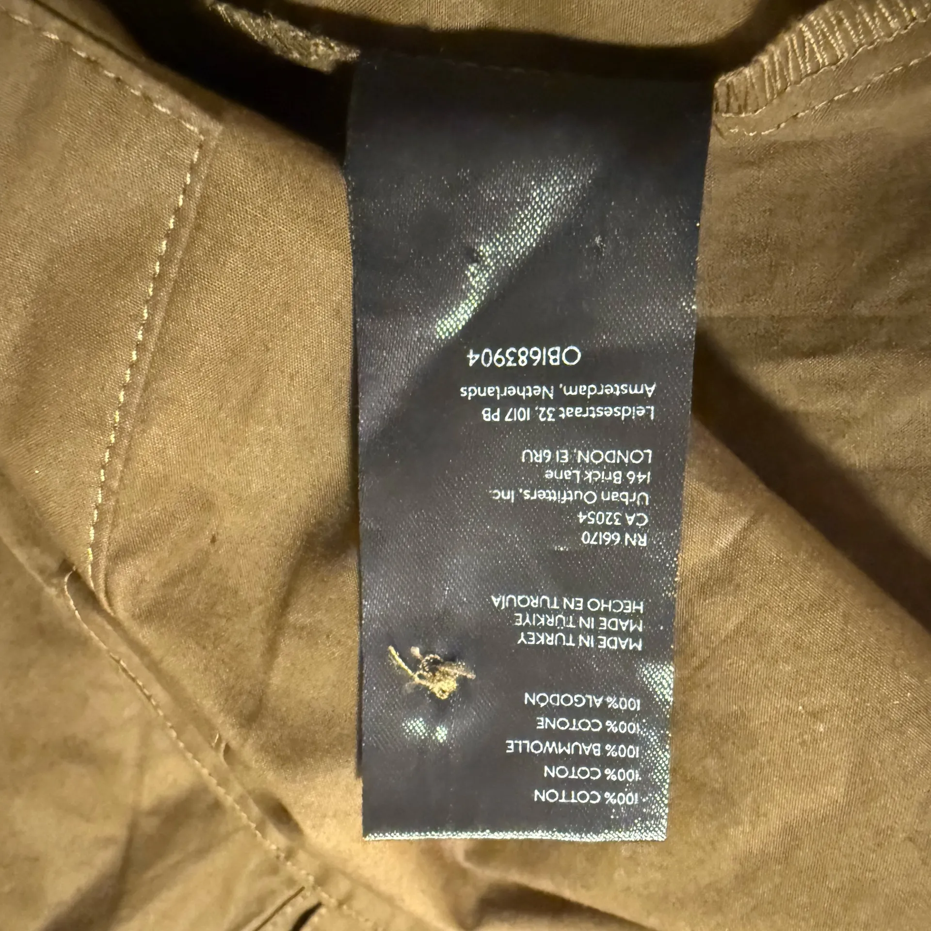 Maeve The Francie Mini Buttondown Shirt Dress Size XXS Olive Green Tone - Image 3