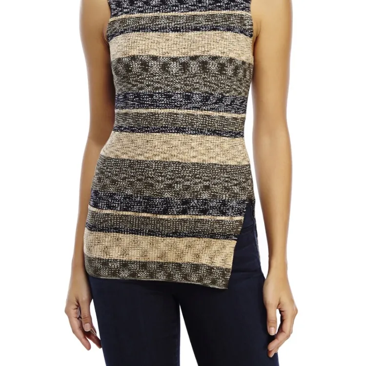 1. State Sleeveless Ribbed Sweater - Image 3