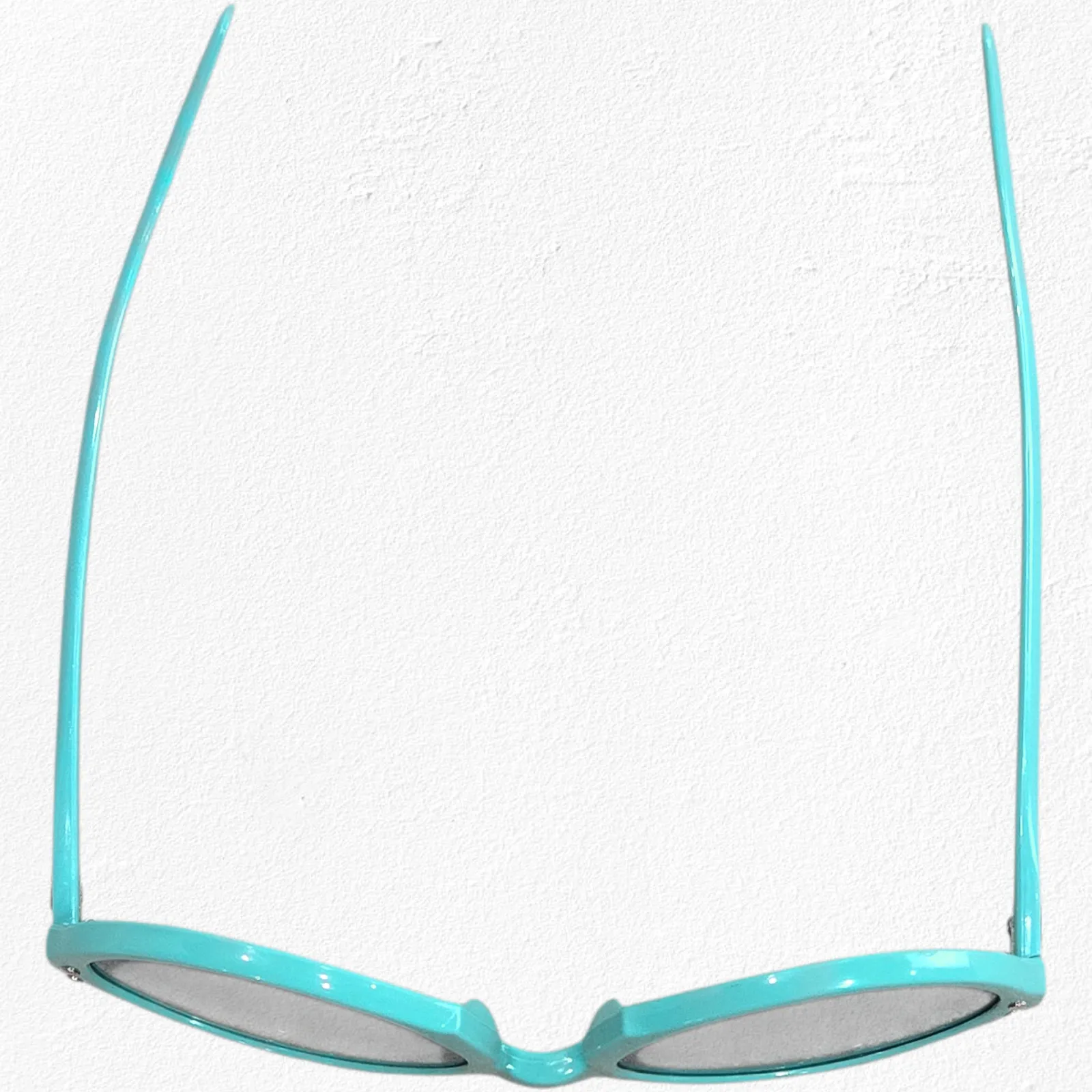 1960s Vintage Aqua Blue Mod Sunglasses Riveted Round Frame Retro Mod Eyewear - Image 3