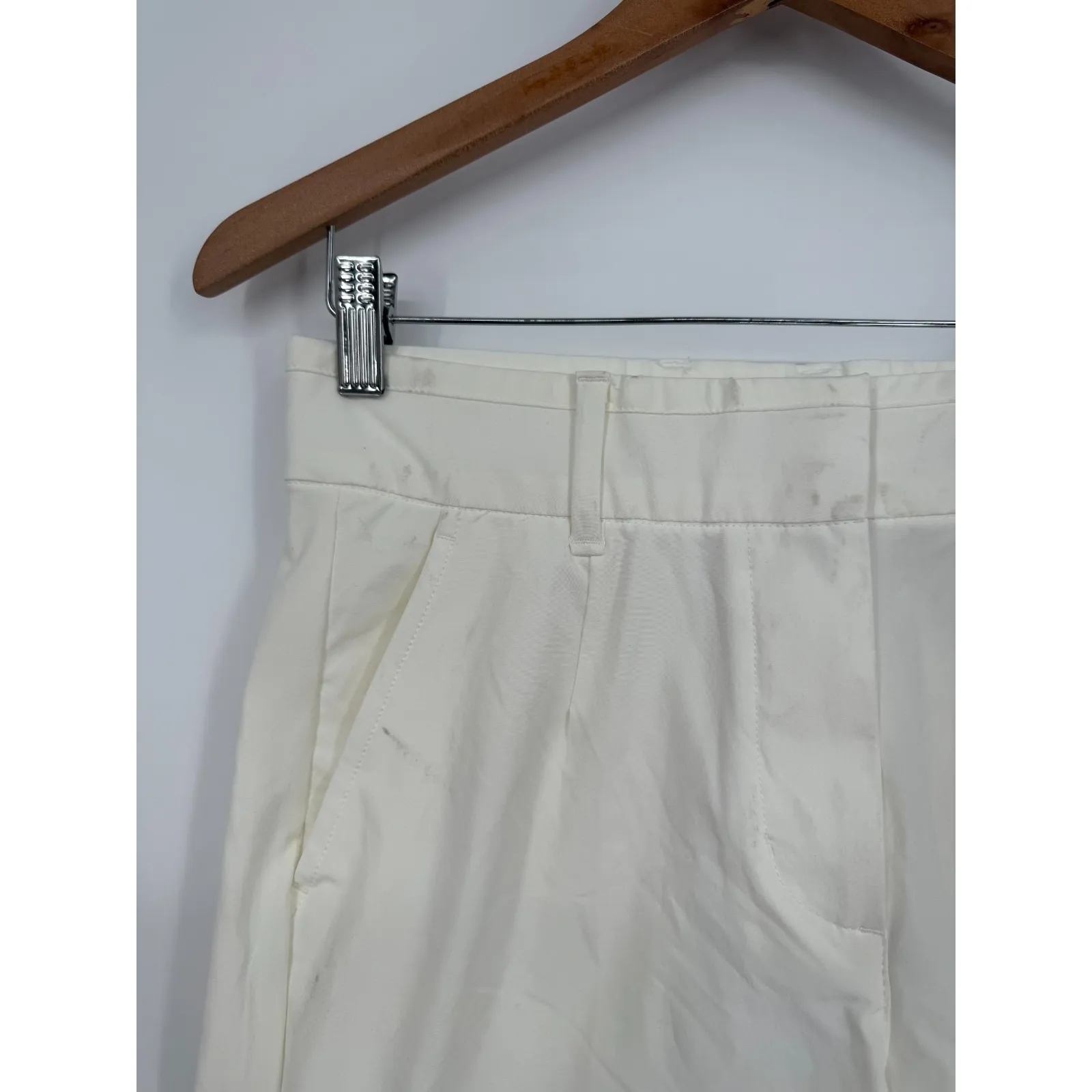 Nike Dri Fit Victory Golf Shorts Womens S White Logo Mesh‎ Lined Standard Fit - Image 2