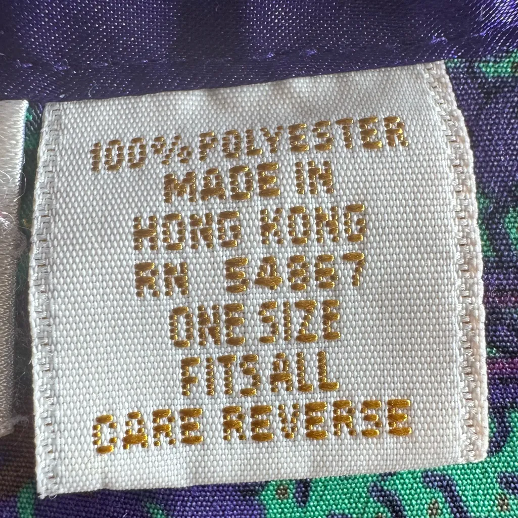 Vintage Victoria’s Secret Gold Label Kimono Robe Paisley Floral pockets one size Green Size undefined - Image 5