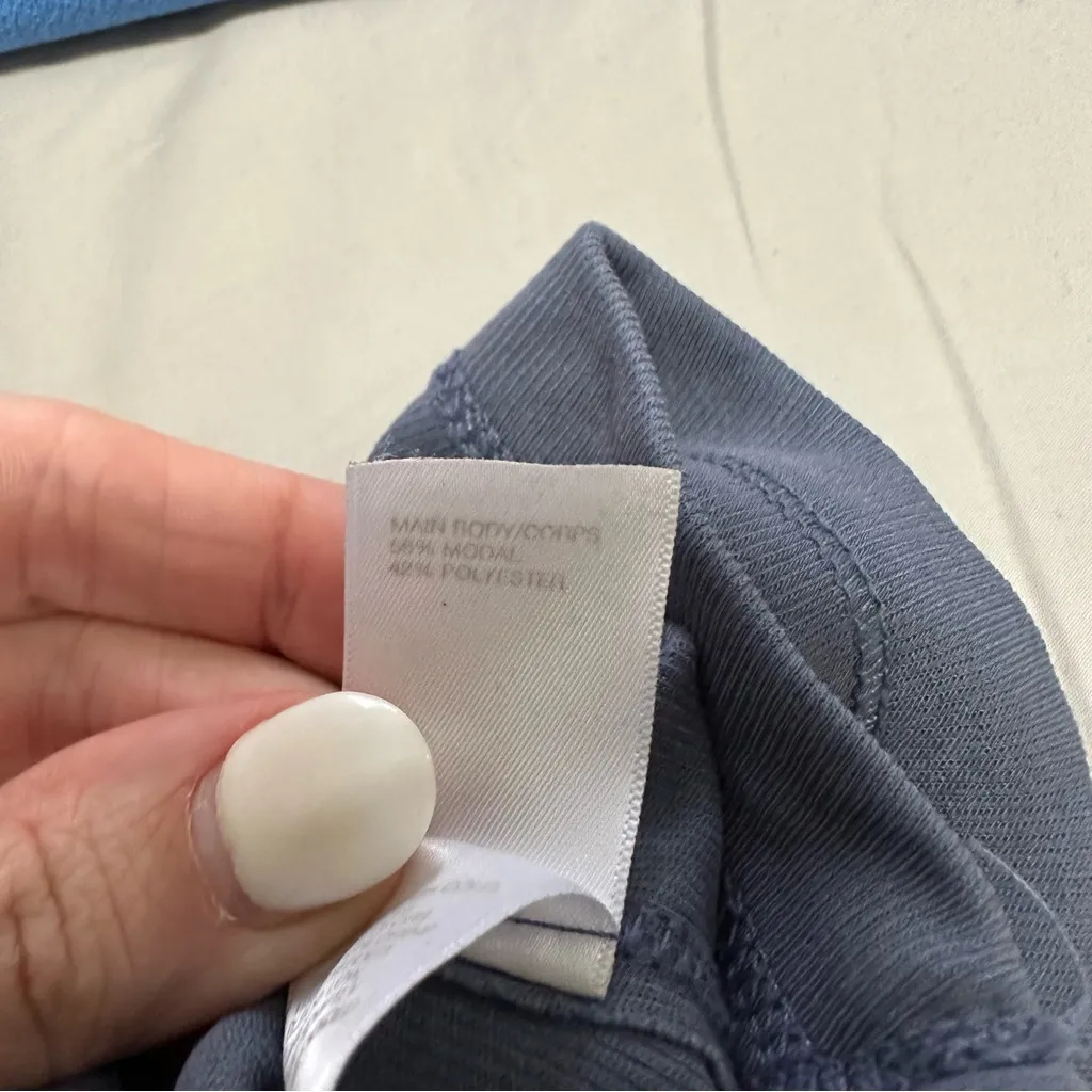 Zella Criss Cross Open Back Tank Top Navy Blue Women’s Size Small Loose Fit - Image 7