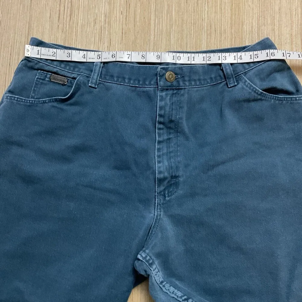 Vintage Wrangler Jeans Womens 33 Teal Green Wrangler Women High Waist Straight - Image 5