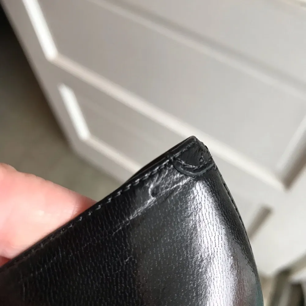 Lauren Ralph Lauren black open toe leather heels 9 - Image 15