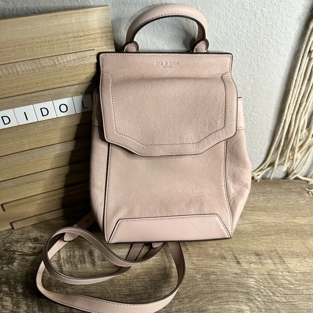 Rag & Bone Women’s Pink Small Pilot Backpack II Rose - Image 2