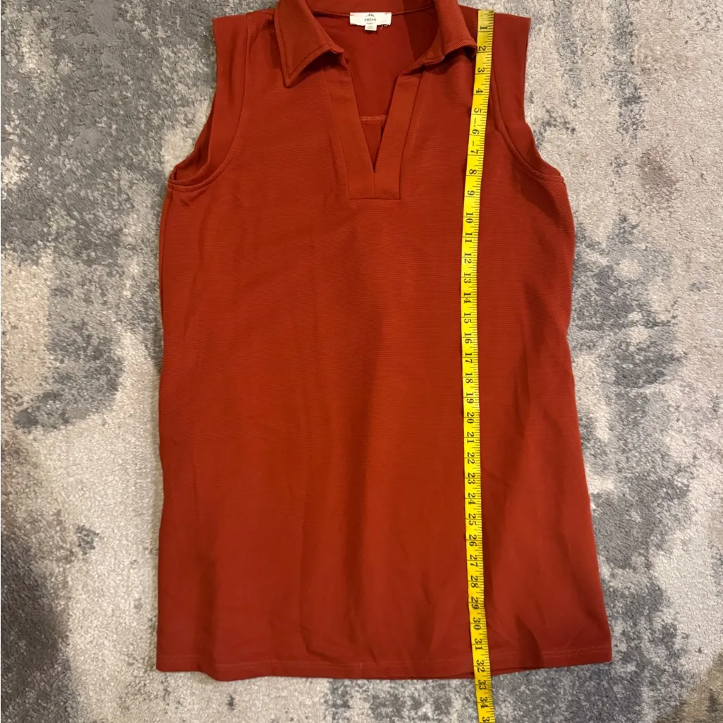 Entro Sleeveless Rust Dress with Pockets - Image 7