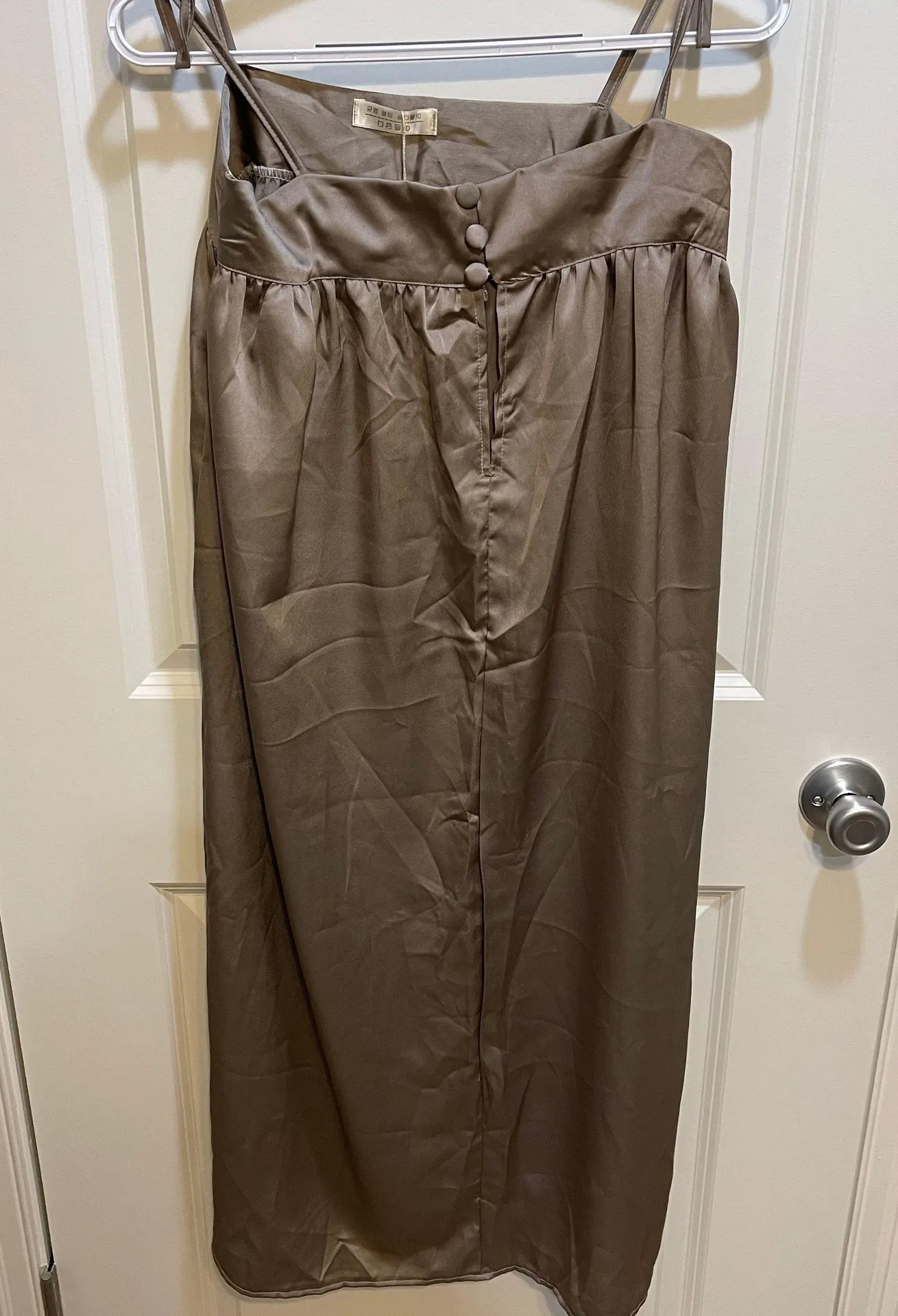Silk Gray Dress Size XS - Image 3