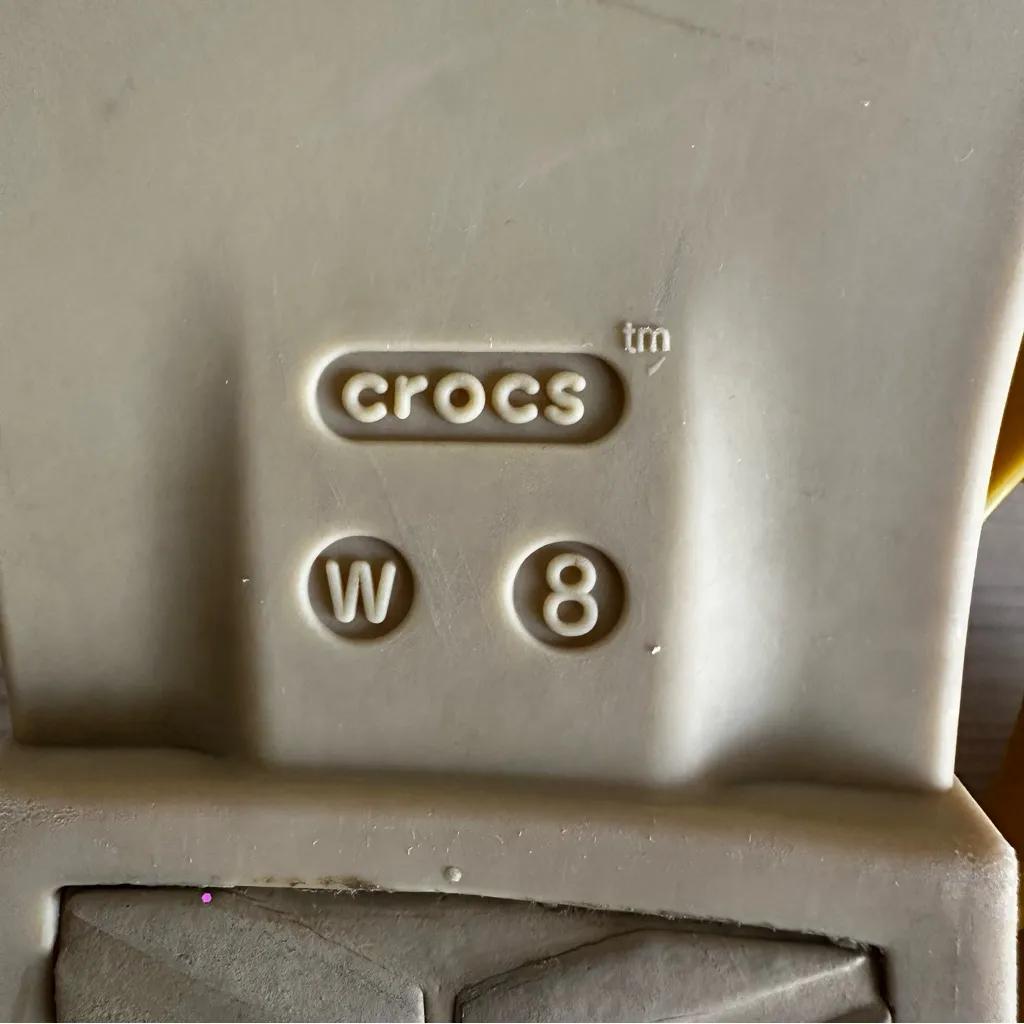 CROCS Tulum Sandal Canary/Tan Womens 8 strappy buckle summer shoes yellow flat - Image 10