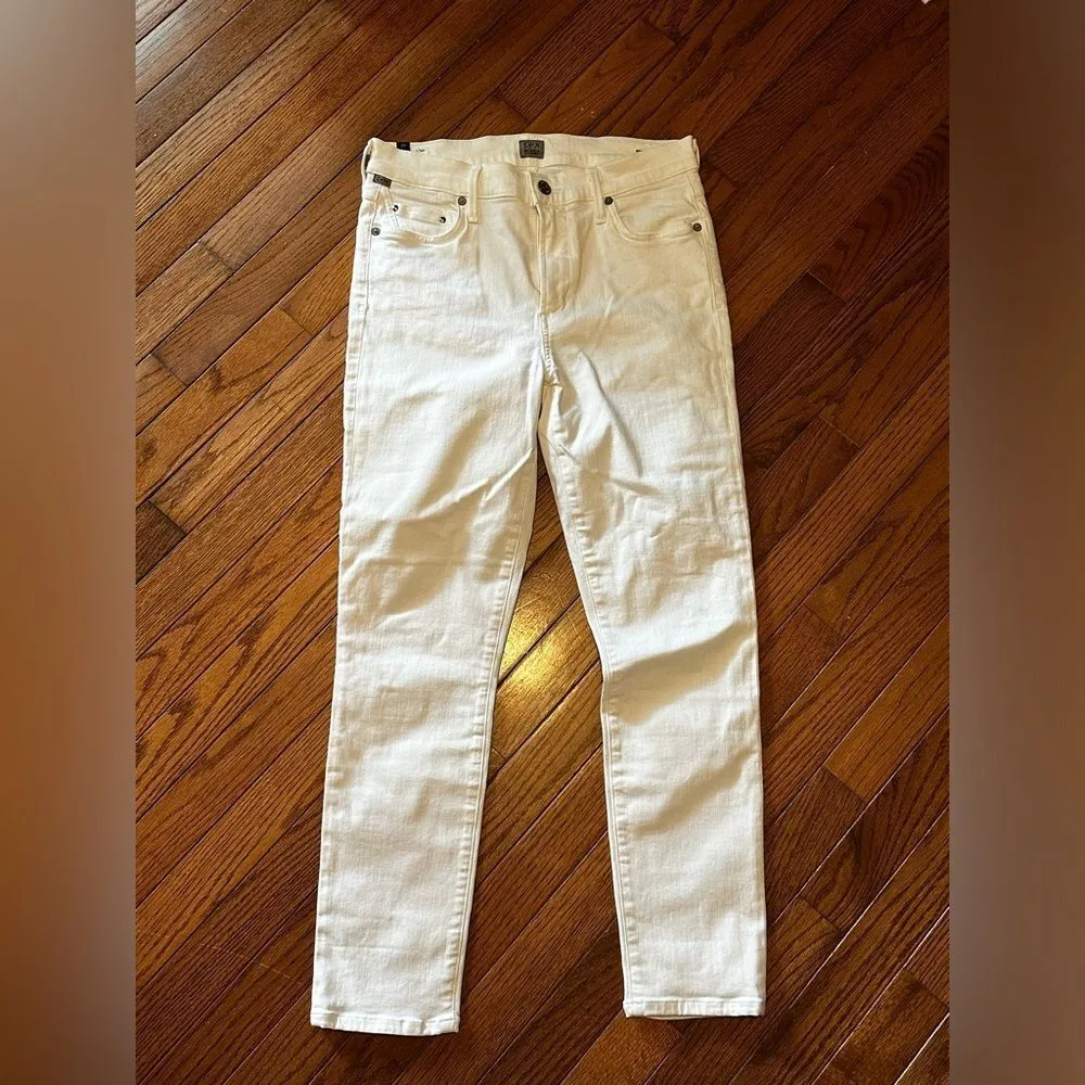 CITIZENS OF HUMANITY OPTIC WHITE ROCKET HIGH‎ RISE SKINNY JEANS SZ 28 - Image 2