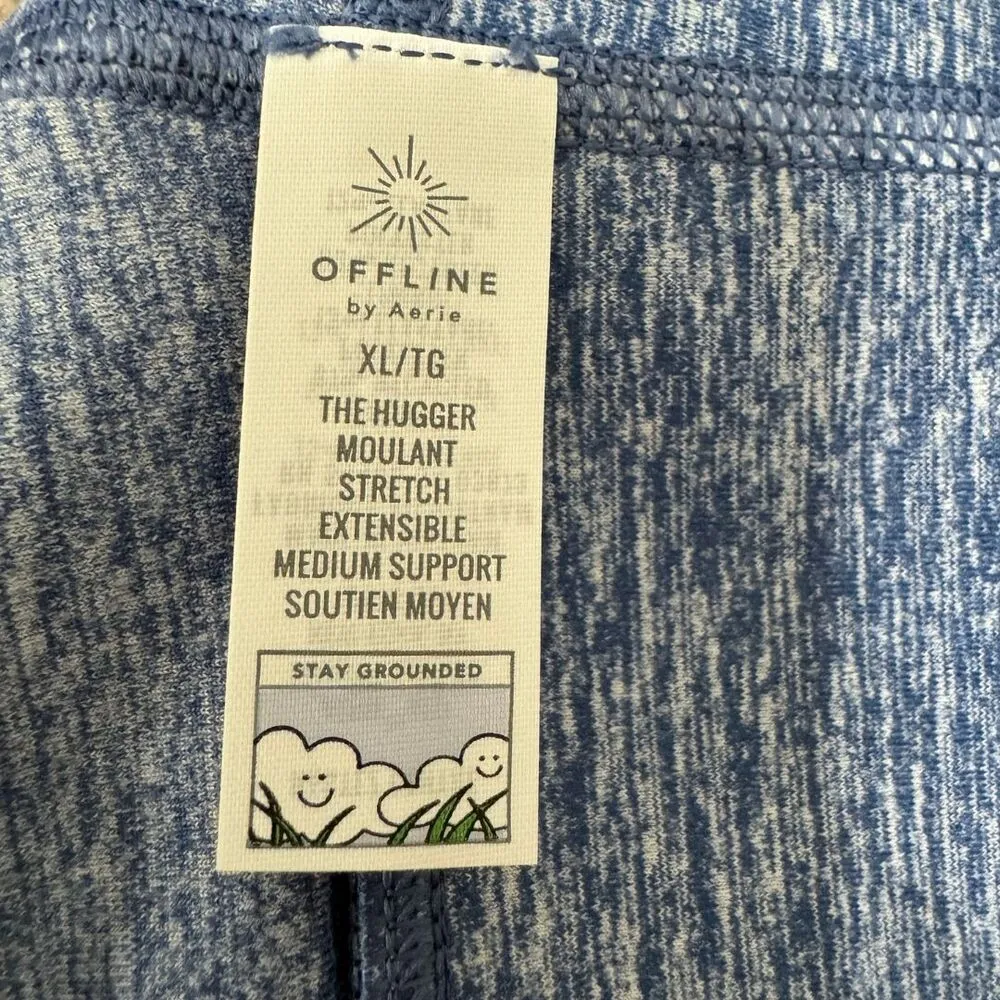 OFFLINE BY AERIE The Hugger Sports Bra Racerback Medium Support Blue NWT XL - Image 5