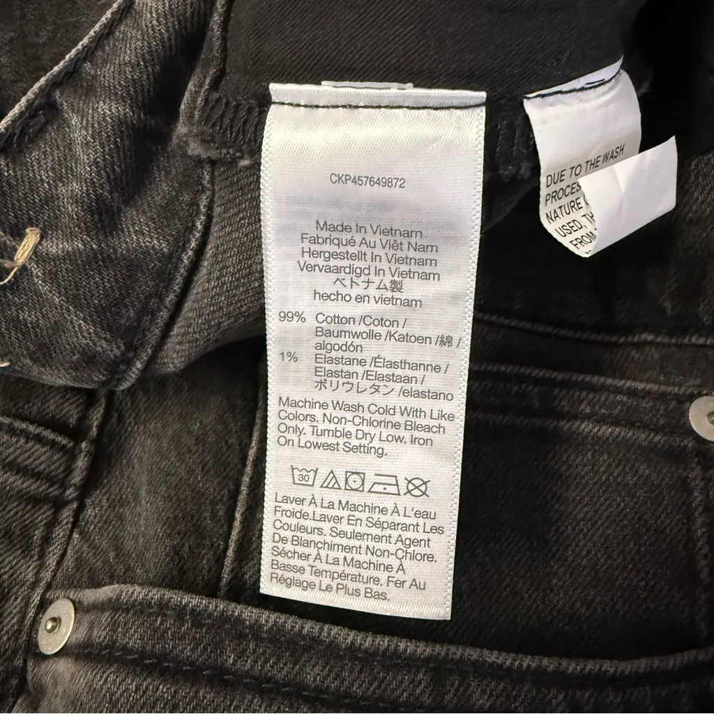 Madewell Perfect Vintage Jeans Lunar Wash Size 26W Straight Leg - Image 3