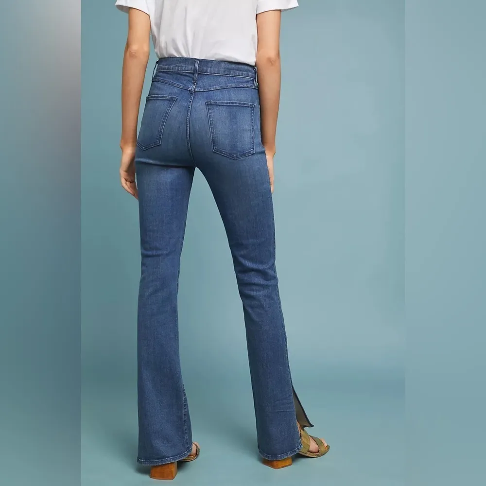 3x1 NYC • Connor Flare Slit High Rise Boot Cut Women's Blue Jeans - Image 2
