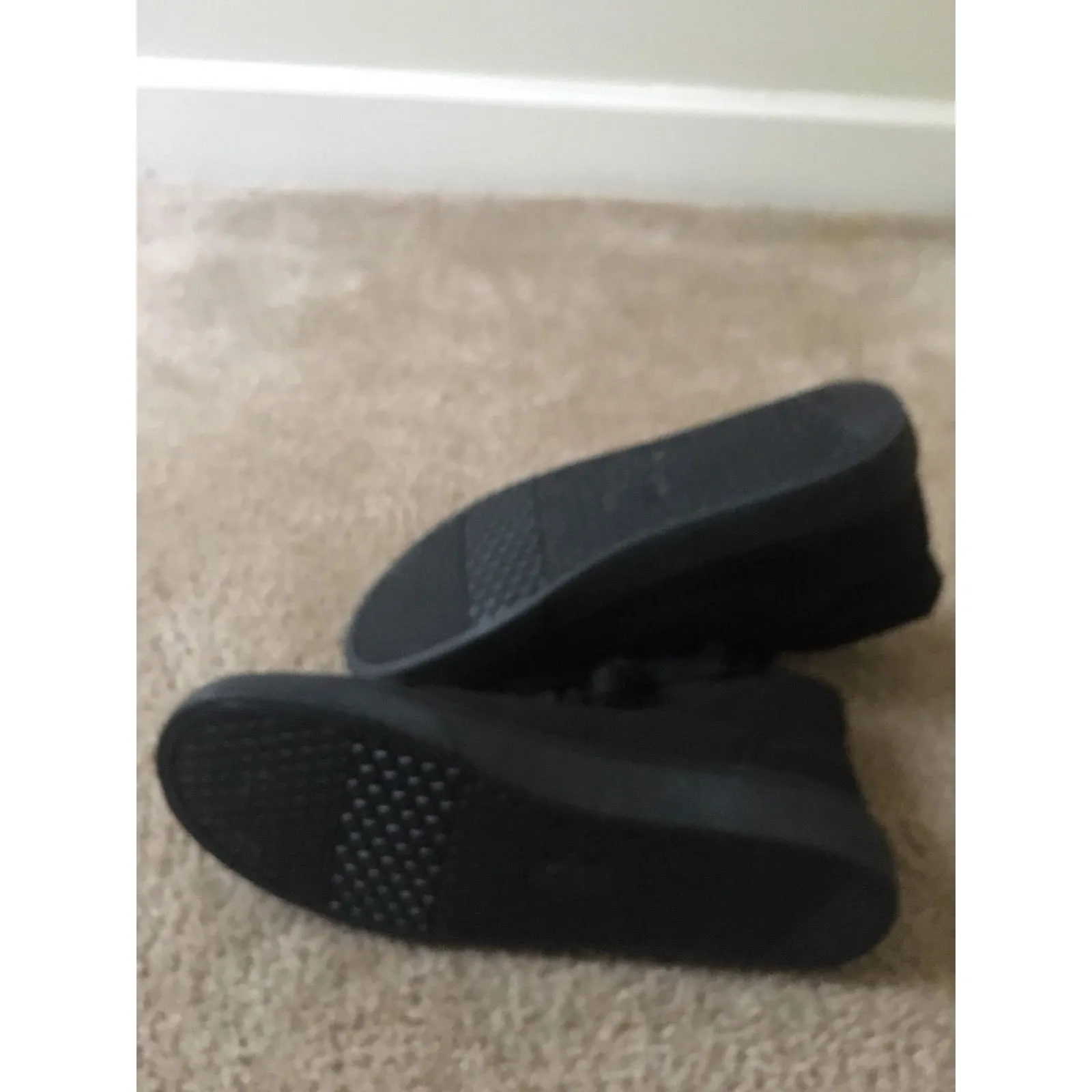 Faded Glory Womens Black Canvas High Top Lace Up Sneakers Shoes Memory Foam - Image 6