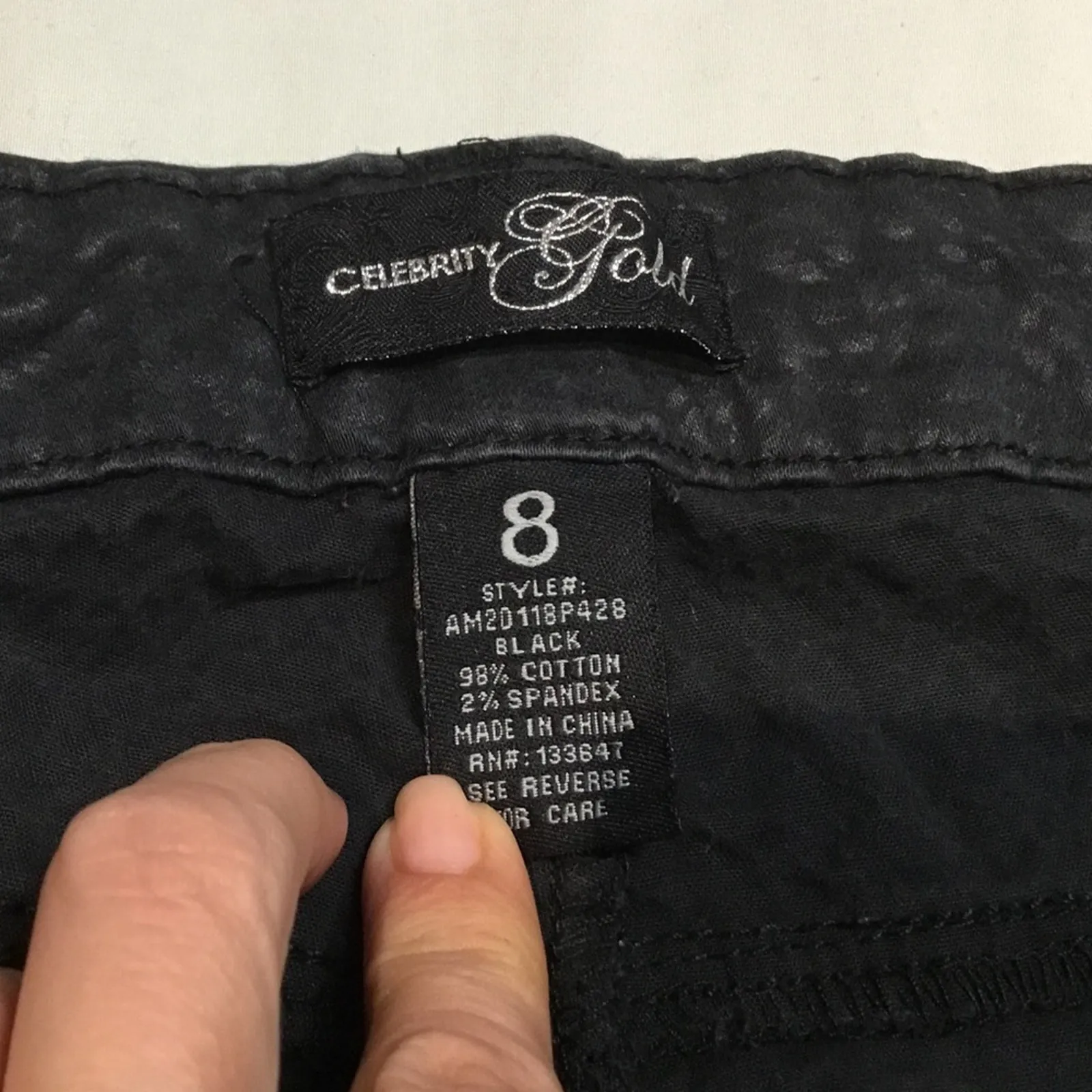 Celebrity Gold Pants Black Size 8 - Image 3