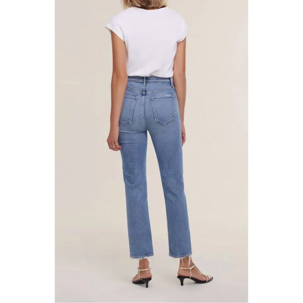 AGOLDE Wilder Mid Rise Comfort Straight Jeans Cascadia - Image 3