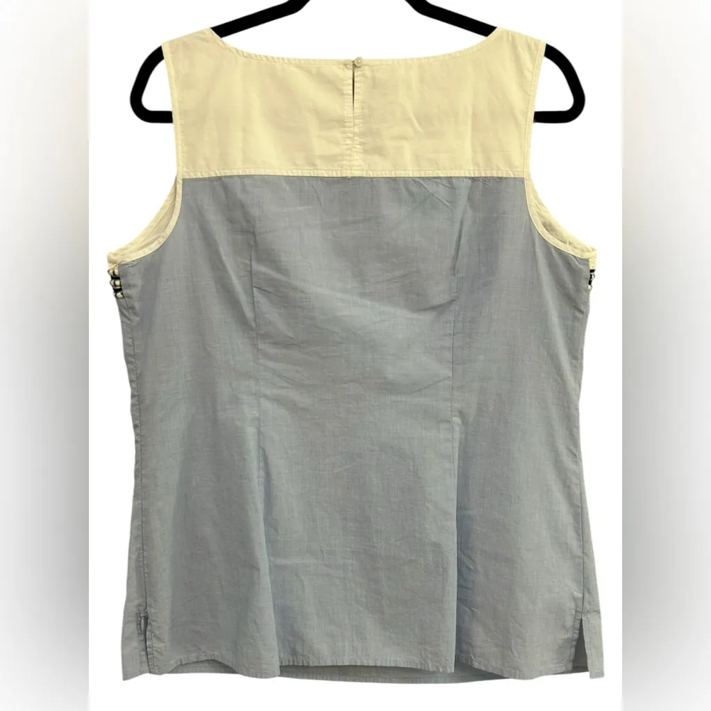 NWT Talbots Women’s Coastal White Nautical Sailboat Sleeveless Tank Top‎ Medium - Image 2