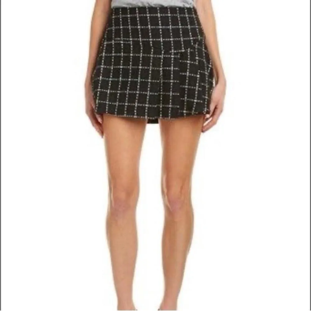 NEW BCBGeneration plaid Tweed Skirt Side Pleat Grid Size 4 - Image 5
