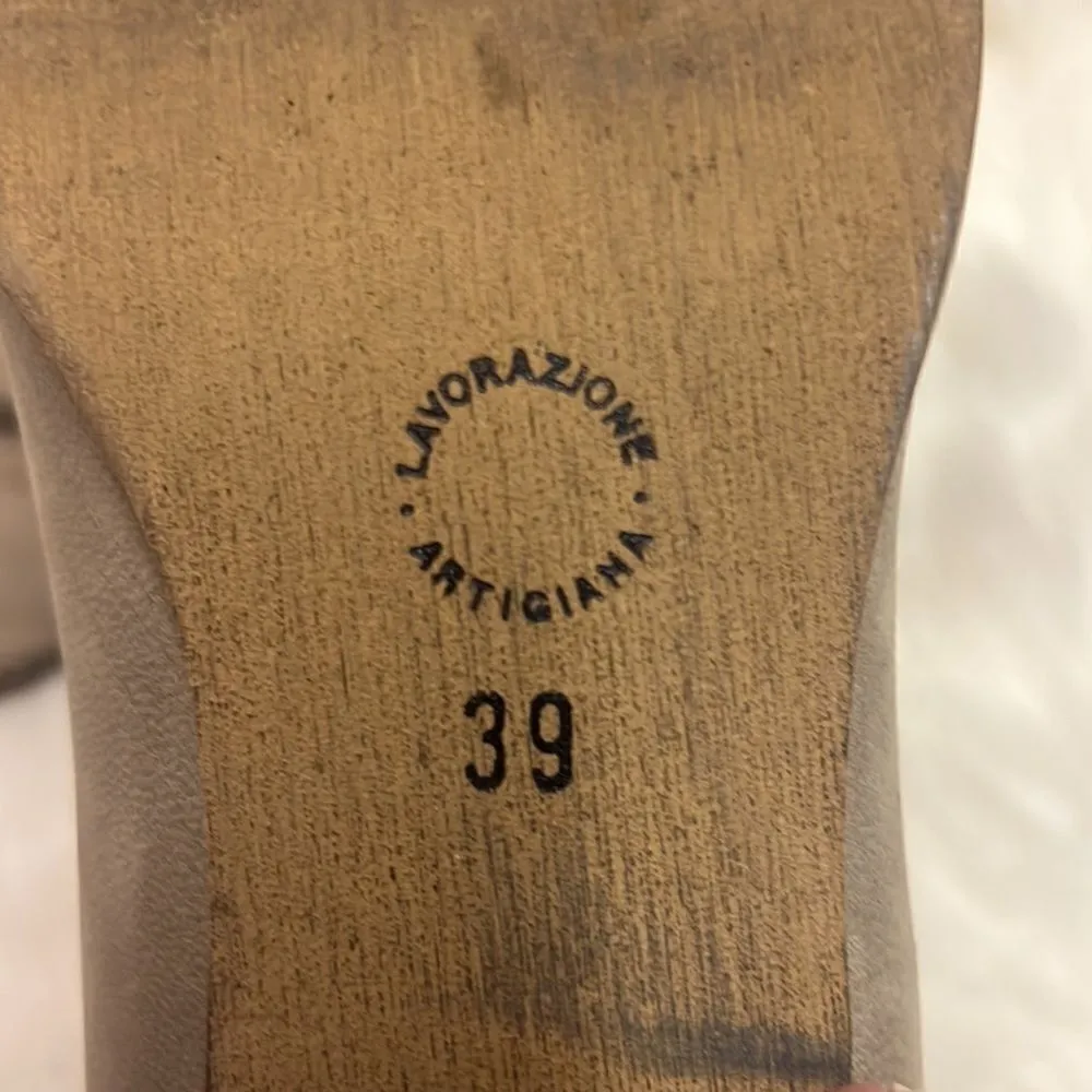 Sundance ankle boots brown leather faux zip moto 39 B91 Size 8.5 - Image 11