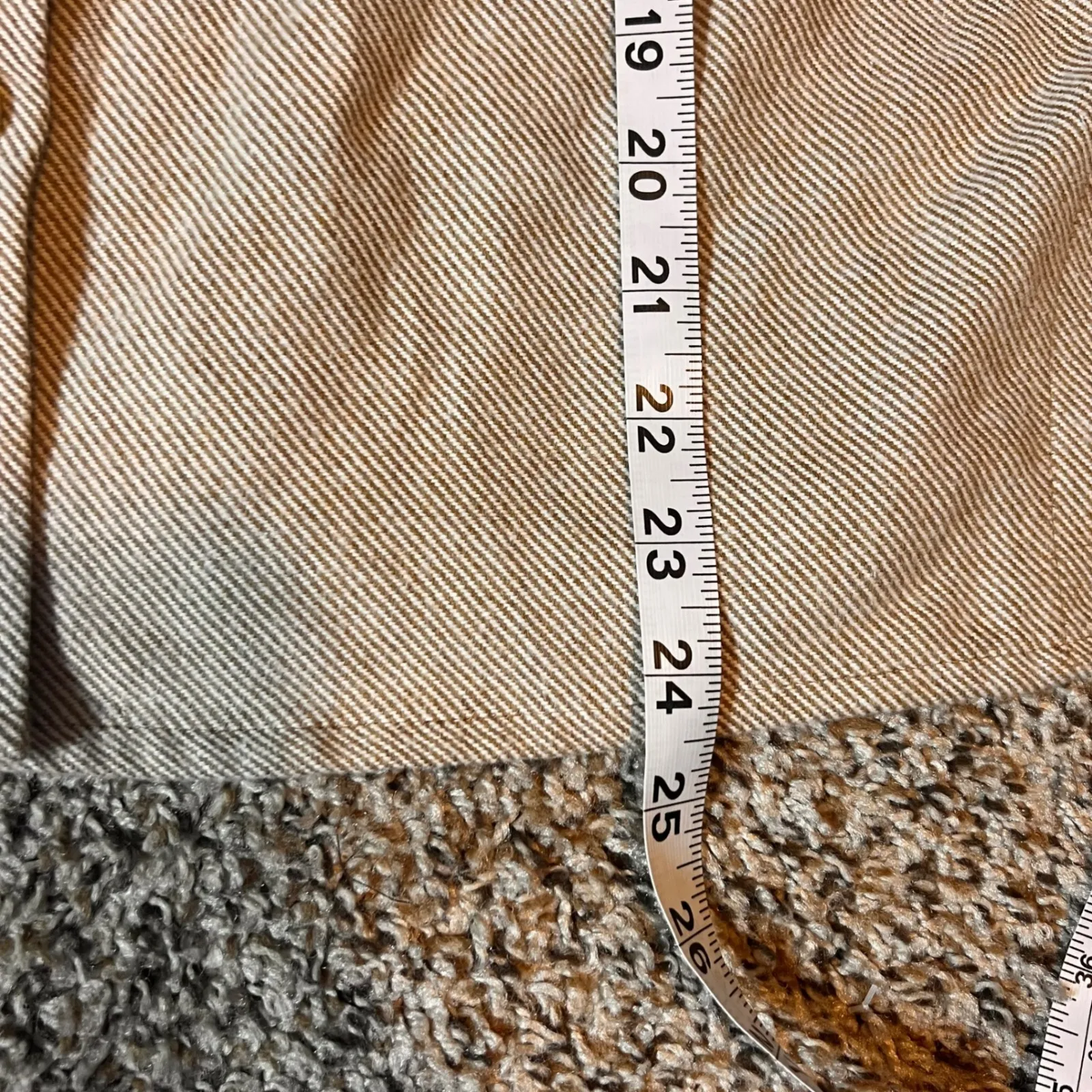 Lane Bryant‎ Shirt Jacket Herringbone Button Front Pockets Neutral Size 22/24 - Image 5