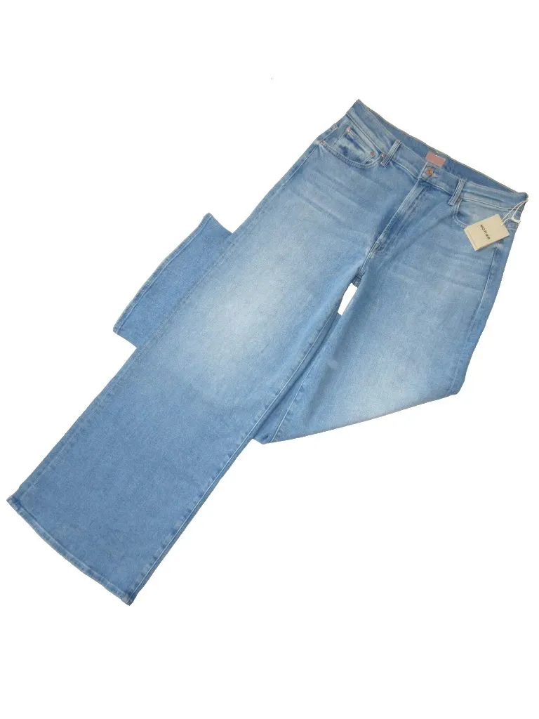 NWT Mother The Ditcher Roller Sneak in Can You Dig It? Slouchy Wide Leg Jeans 31 Blue - Image 5